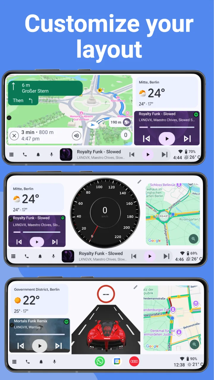 AutoZen customizable dashboard layouts